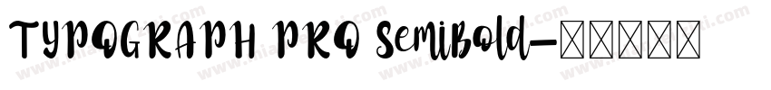 TYPOGRAPH PRO SemiBold字体转换